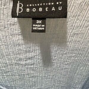 Bobeau Sky Blue Crinkle Top